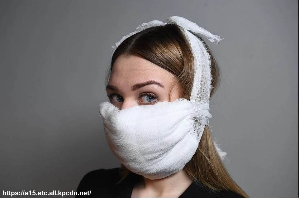 Как сделать маску из бинта?