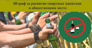О запрете распития спиртных напитков в общественных местах